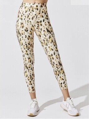 Carbon38 High Rise 7/8 Legging Watercolor Leopard Women’s Size XL NWT
